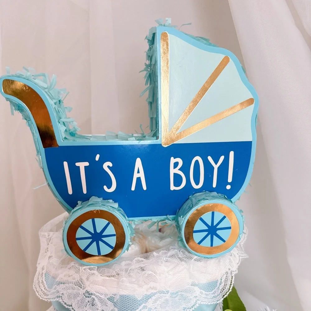 Baby Boy Diaper Cake, Baby Shower Gift